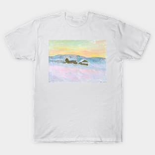 Landscape of Norway - The Blue Houses by Claude Monet T-Shirt